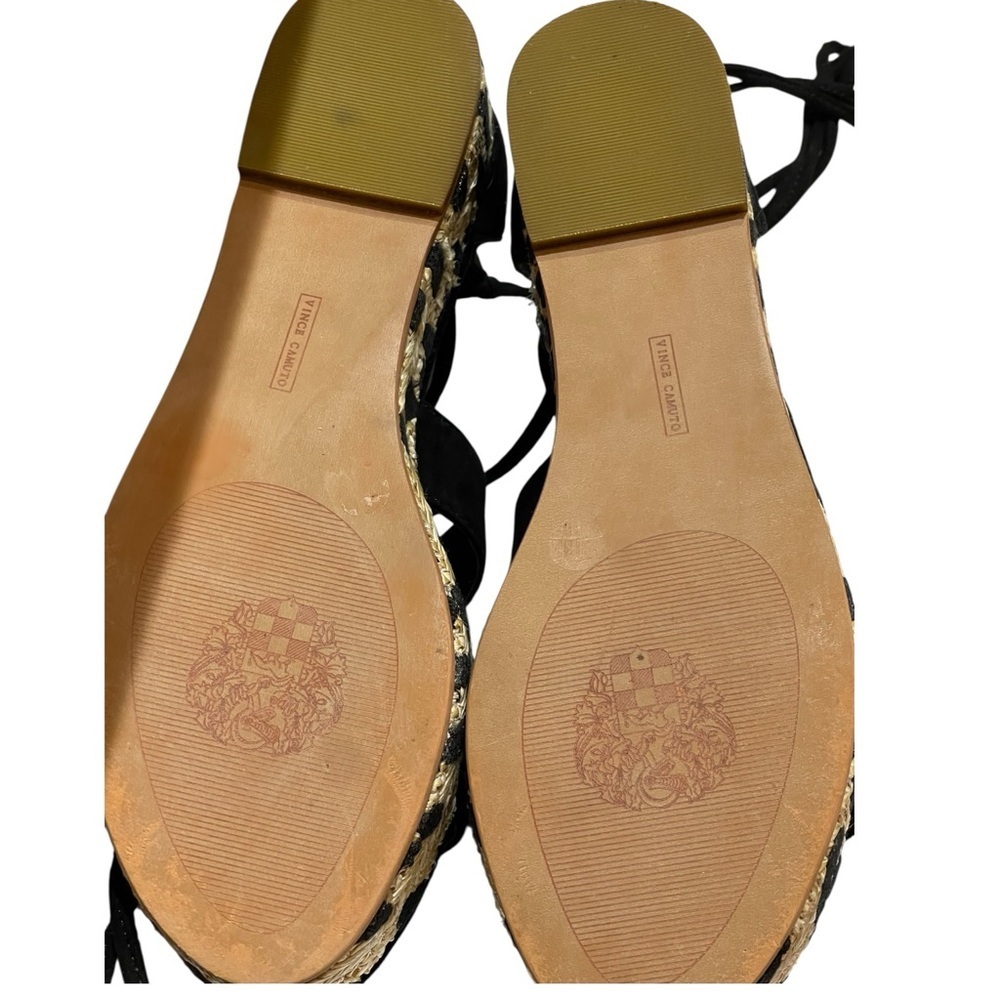 VINCE CAMUTO KELLIA LEOPARD PRINT PLATFORM ESPADRILLE SANDALS SZ 7.5 MED EUC - Picture 12 of 15